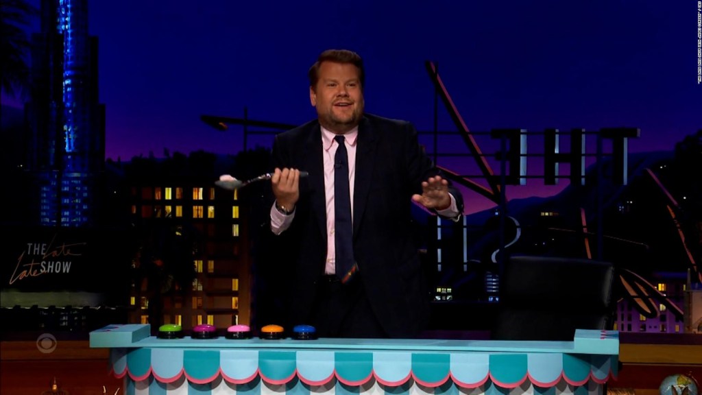 Throwing ice cream, this is how James Corden celebrates his birthday