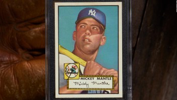 La tarjeta de béisbol de Mickey Mantle, de Topps de 1952.