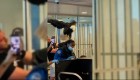 An eagle surprises travelers at North Carolina airport