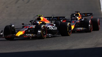 Verstappen y "Checo" Pérez en el GP de Bélgica de este domingo, 28 de agosto de 2022.