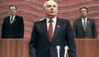 Gorbachov presta juramento en el Congreso de los Diputados del Pueblo en Moscú en 1990. (V.ARMAND/AFP/Getty Images)