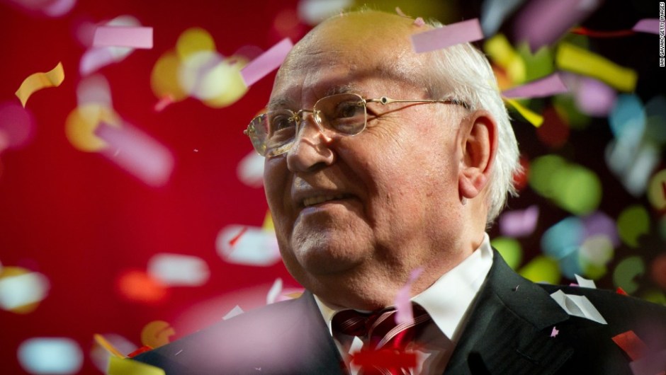 Gorbachov en Londres durante la final de la Gala Gorby 80, una celebración su 80 cumpleaños, en 2011. (Ian Gavan/Getty Images)