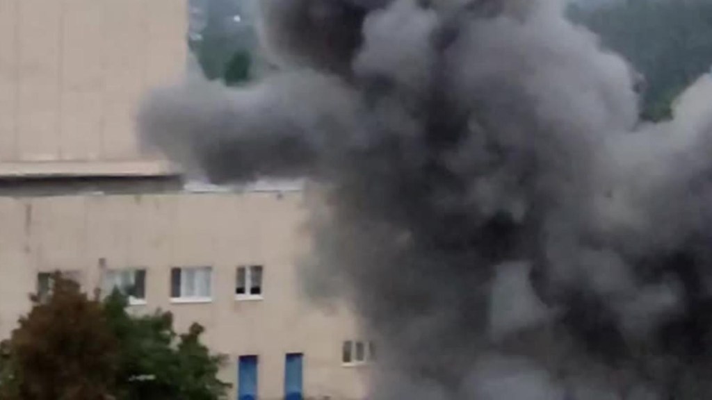 El momento de una nueva explosión cerca de la planta nuclear de Zaporiyia