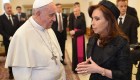 El papa expresa solidaridad y cercanía a Cristina Fernández tras atentado