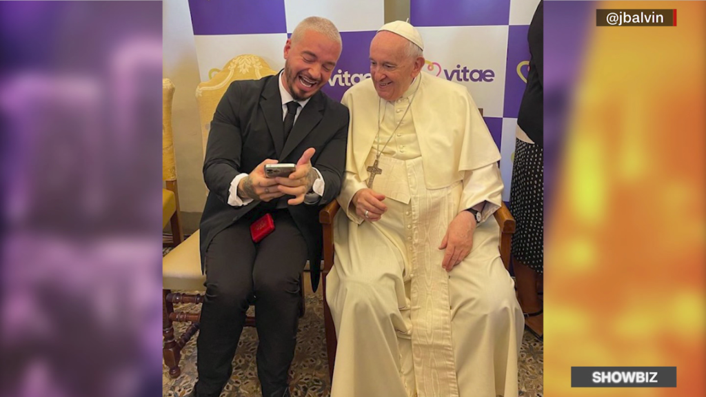 J Balvin and other international artists visit Pope Francis