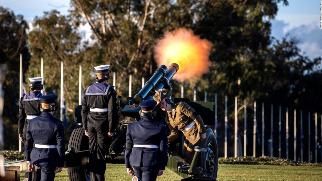 This was the tribute with 96 cannon shots in tribute to Elizabeth II