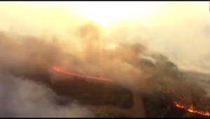 Imágenes aéreas muestran los impactantes incendios forestales en Córdoba