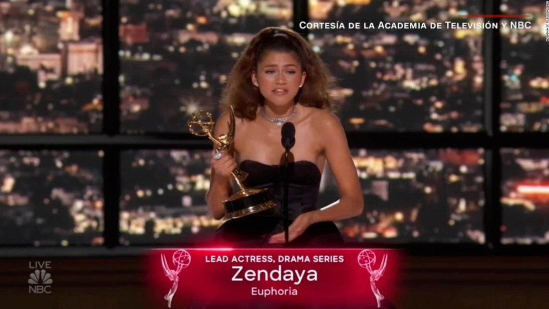 Zendaya emociona con su mensaje en los premios Emmy