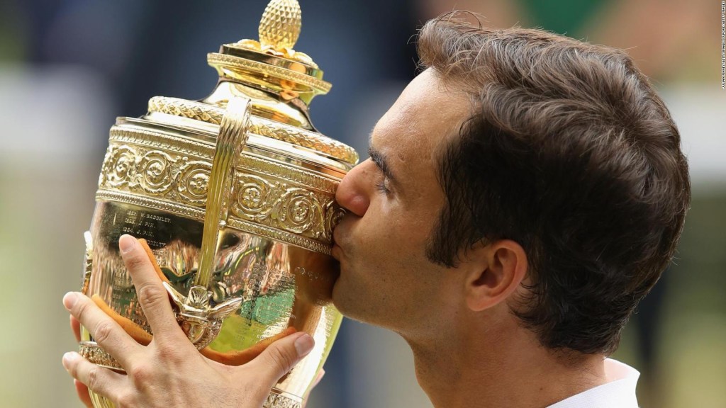 Roger Federer ganó el último de sus títulos de Wimbledon en 2017.