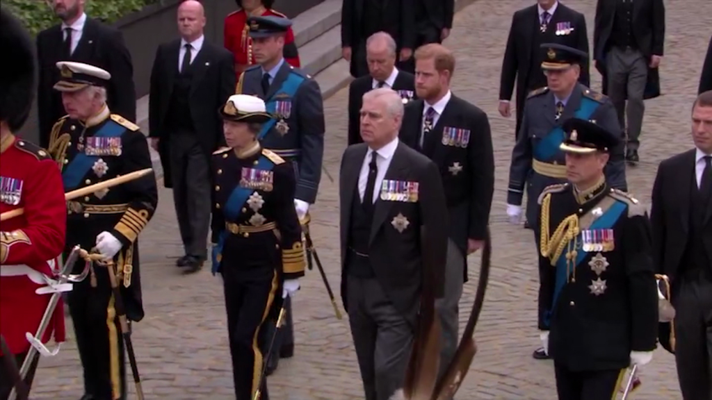 Watch the royal family arrive at Queen Elizabeth II's funeral