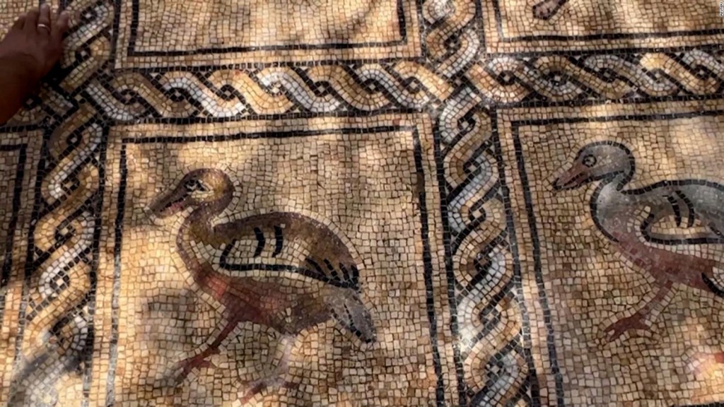 Granjero encuentra mosaico bizantino