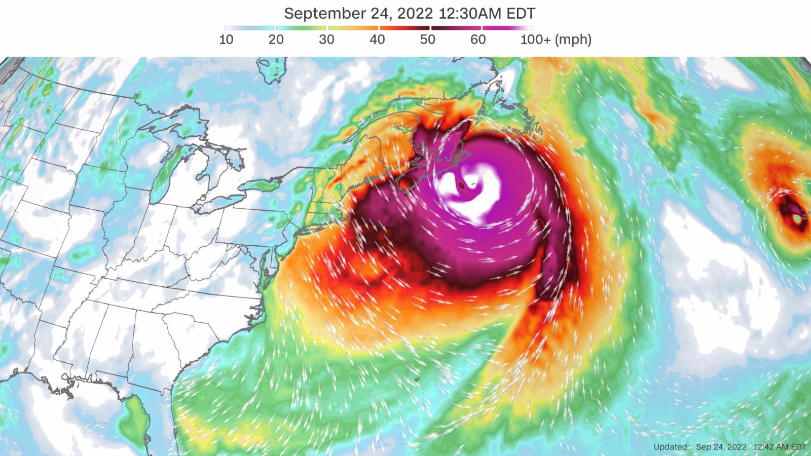 Fiona Made Landfall And Hit Canada'S Atlantic Coast With Strong Winds And Rain