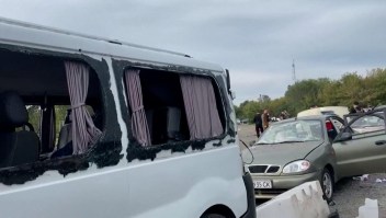 Convoy humanitario sufre el ataque de misiles en Ucrania