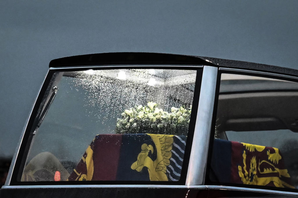 The Queen’s coffin arrives in London