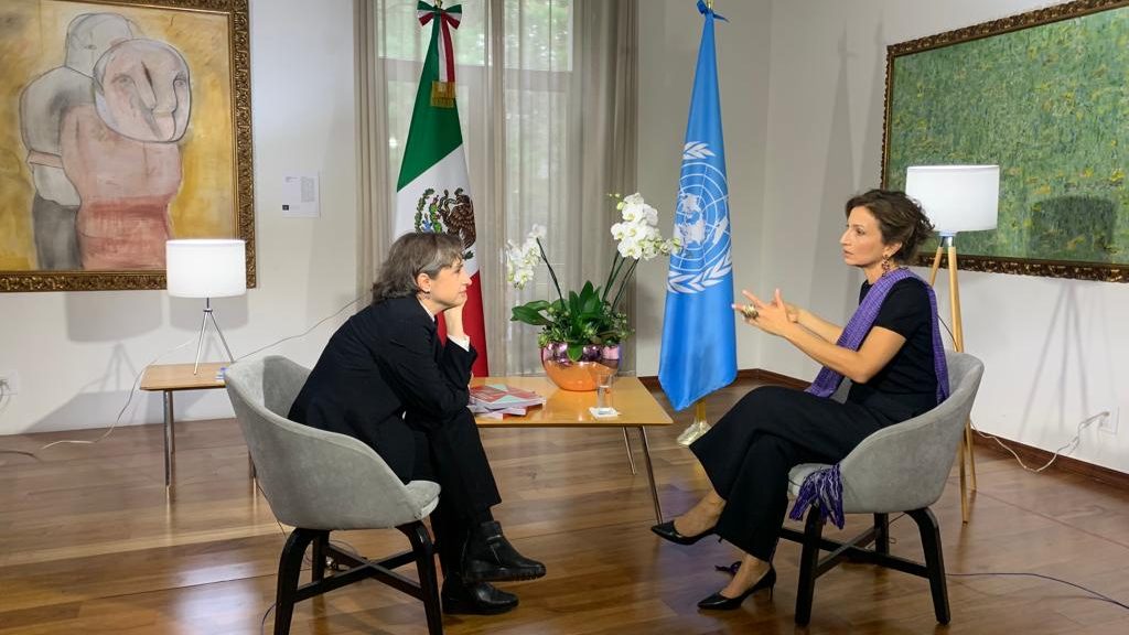 Carmen Aristegui conversó con Audrey Azoulay, Directora General de la UNESCO