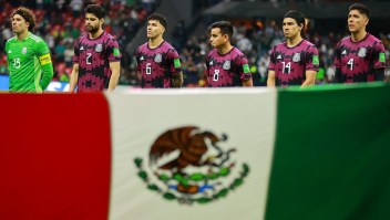 México antes de su partido de eliminatoria mundialista contra El Salvador, el 30 de marzo de 2022.