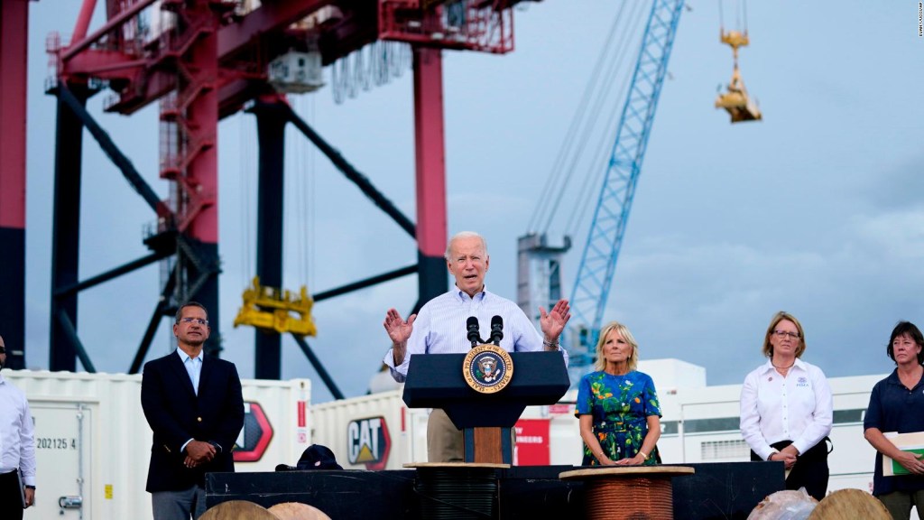 Biden goes to Puerto Rico and says the island will be rebuilt