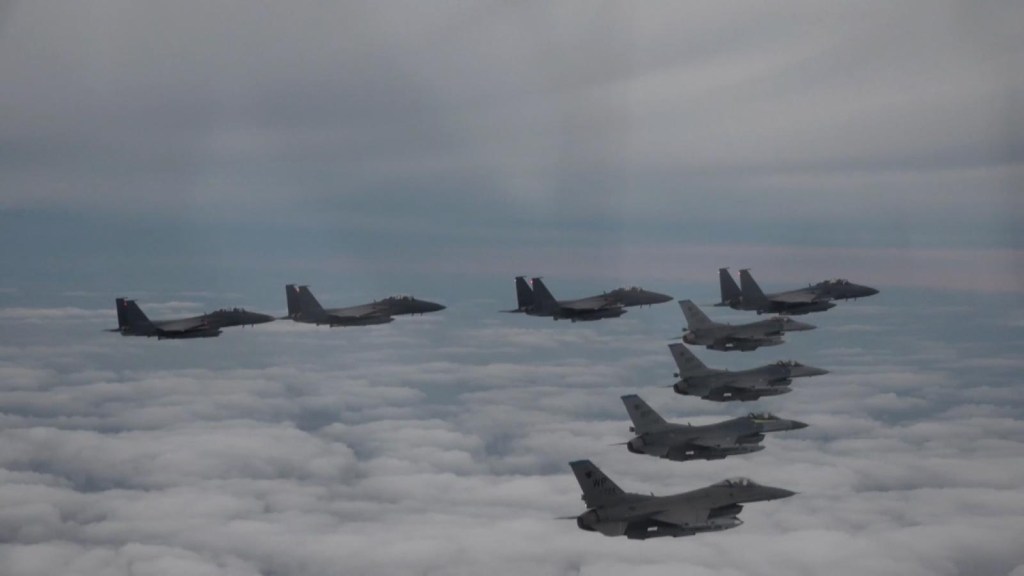 South Korea is conducting a precision bombing exercise