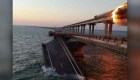 Así quedó el puente de Crimea tras explosión