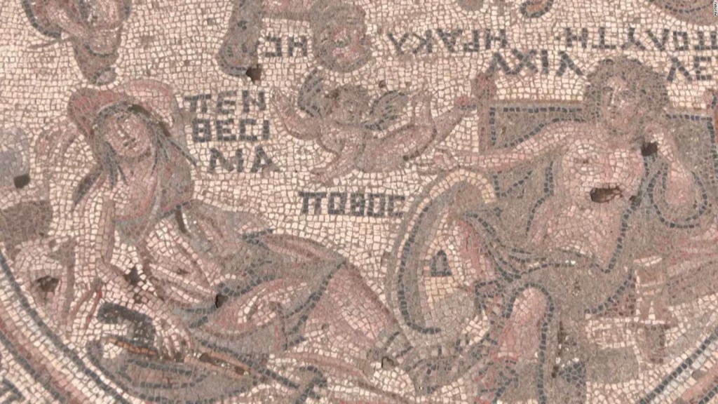 Mosaico romano encontrado en Siria