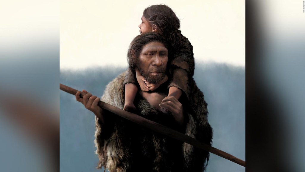 They recreate the image of a Neanderthal family from DNA