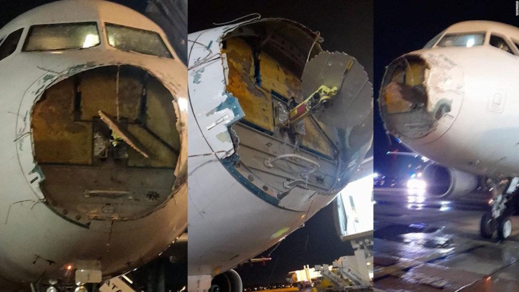 Panic on a Latam plane: it landed in an emergency and lost its nose