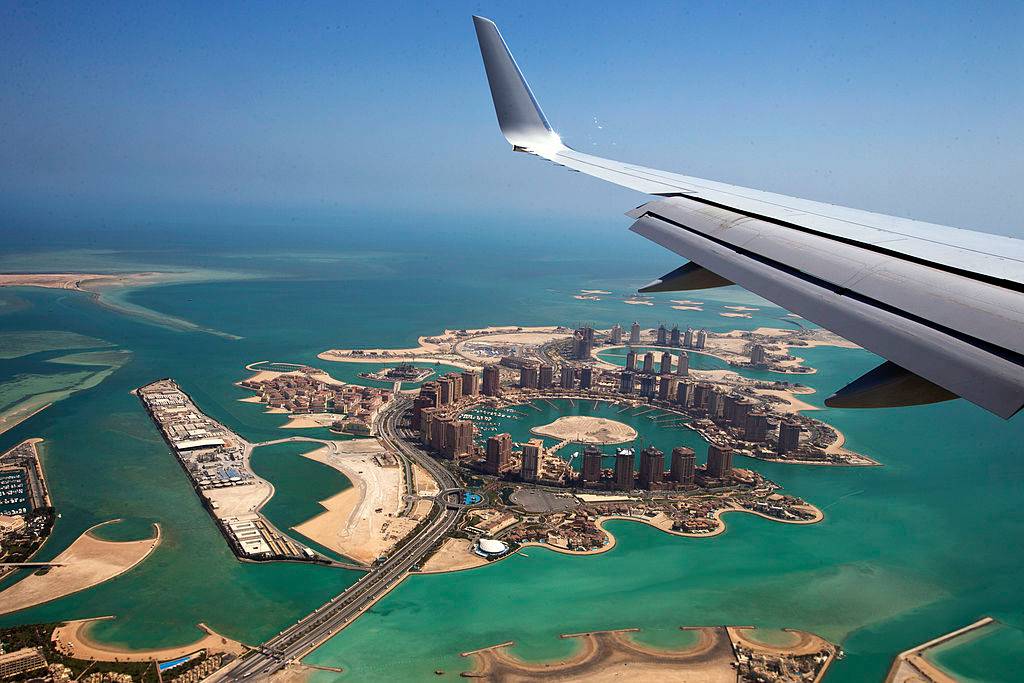 Doha seen from an airplane, on March 5, 2013 (Credit: JACQUELYN MARTIN/AFP via Getty Images)