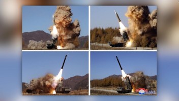Corea del norte revela imágenes del lanzamiento de misiles balísticos