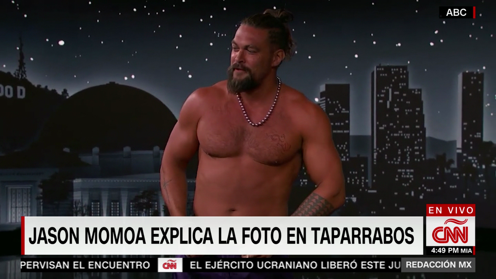 Lo que Jason Momoa quiso demostrar en televisi n sin ropa Video