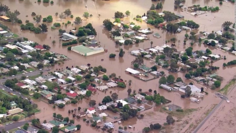 Australia bajo el agua: imágenes aéreas muestran graves inundaciones