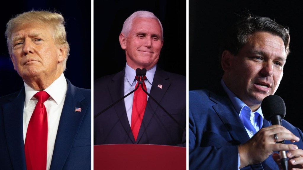 Pence and DeSantis sound like virtual rivals to Trump