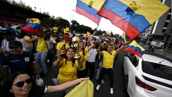 Ecuador celebra su triunfo en el primer partido de Qatar 2022