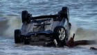 Autos en el mar y graves destrozos tras deslizamiento de tierra en Italia