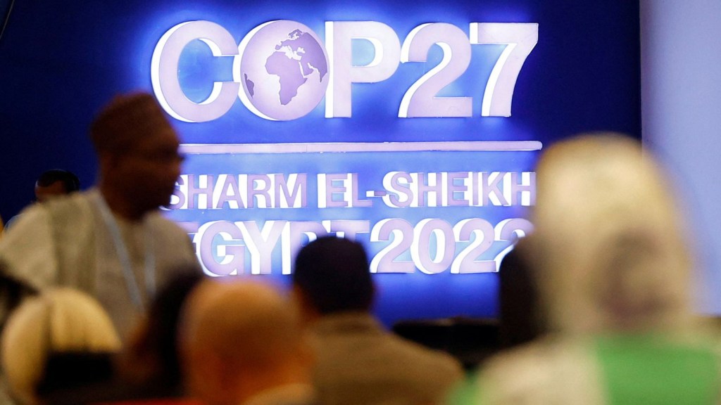 Asistentes a la cumbre climática COP27 en Sharm el-Sheikh, Egipto, el 8 de noviembre.