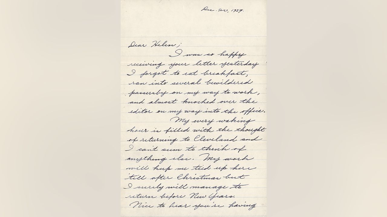 Carta de Joe Shuster a Helen Cohen, el 20 de diciembre de 1939 (2 de 3)