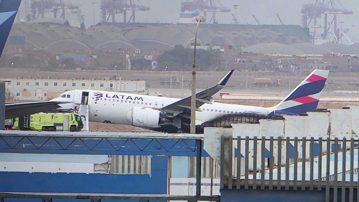 A LATAM flight caught fire on take-off at Lima airport
