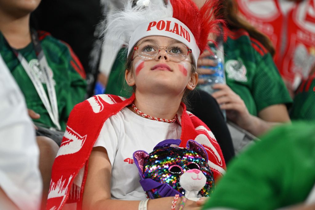 México contra Polonia aficionados