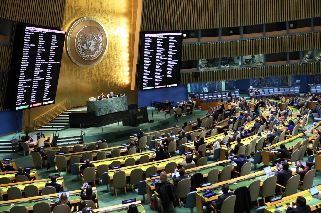 Miembros de la Asamblea General de la ONU este lunes 14 de noviembre de 2022, en Nueva York, Estados Unidos. (Foto: Michael M. Santiago/Getty Images)