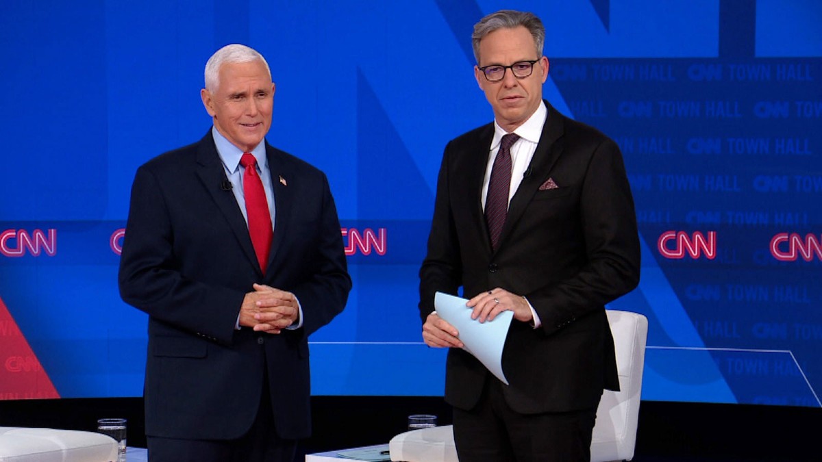 Mike Pence Says Republicans Will Have Better Options Than Trump In   Mike Pence Town Hall Cnn 