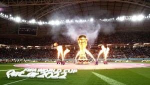Ceremonia previa al partido de Francia contra Dinamarca en el Mundial de Qatar 2022. (Foto: Robert Cianflone/Getty Images)