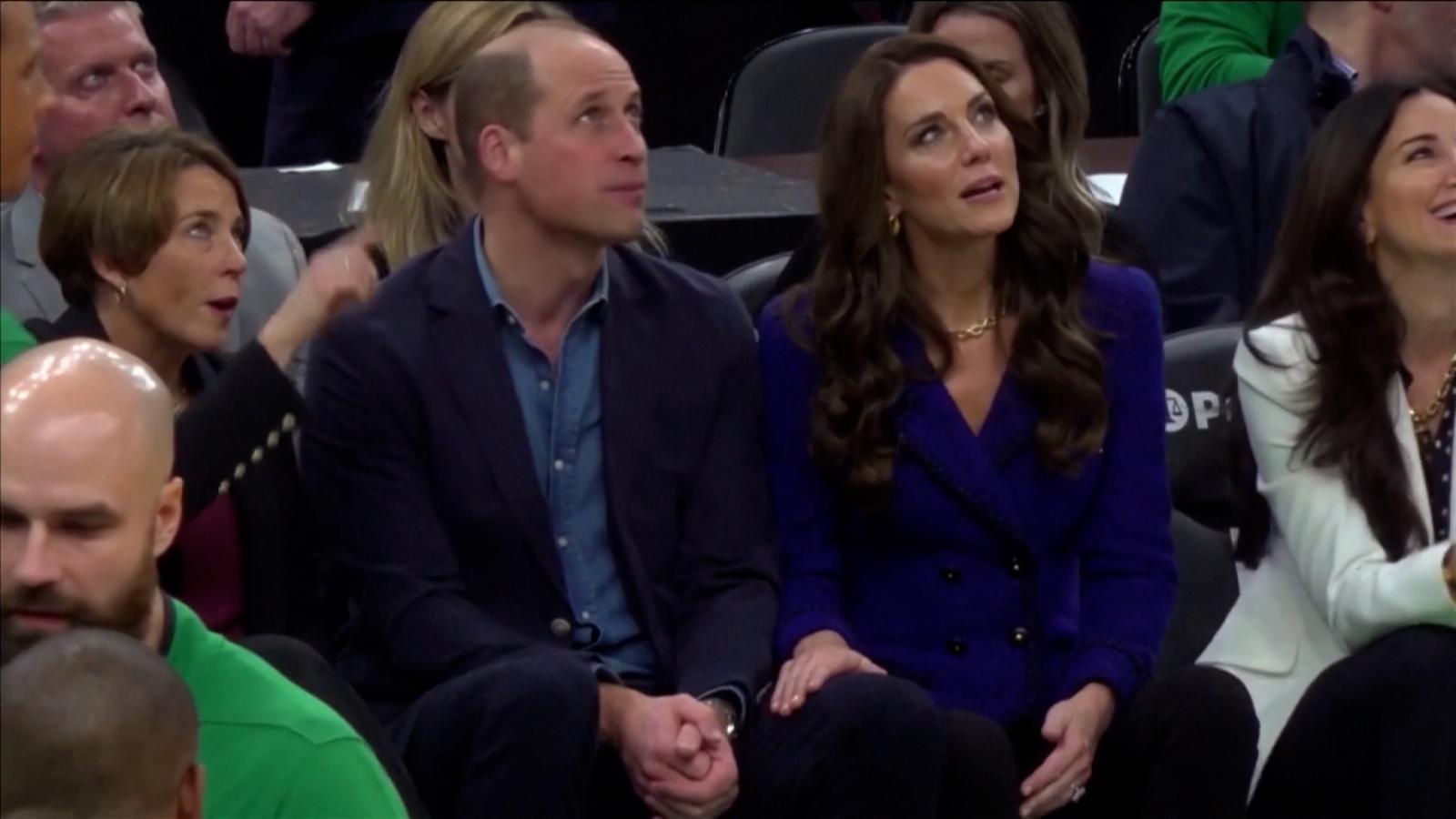 Prince and Princess of Wales booed in Boston during basketball game |  video