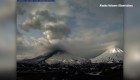Two volcanoes erupting simultaneously in Alaska
