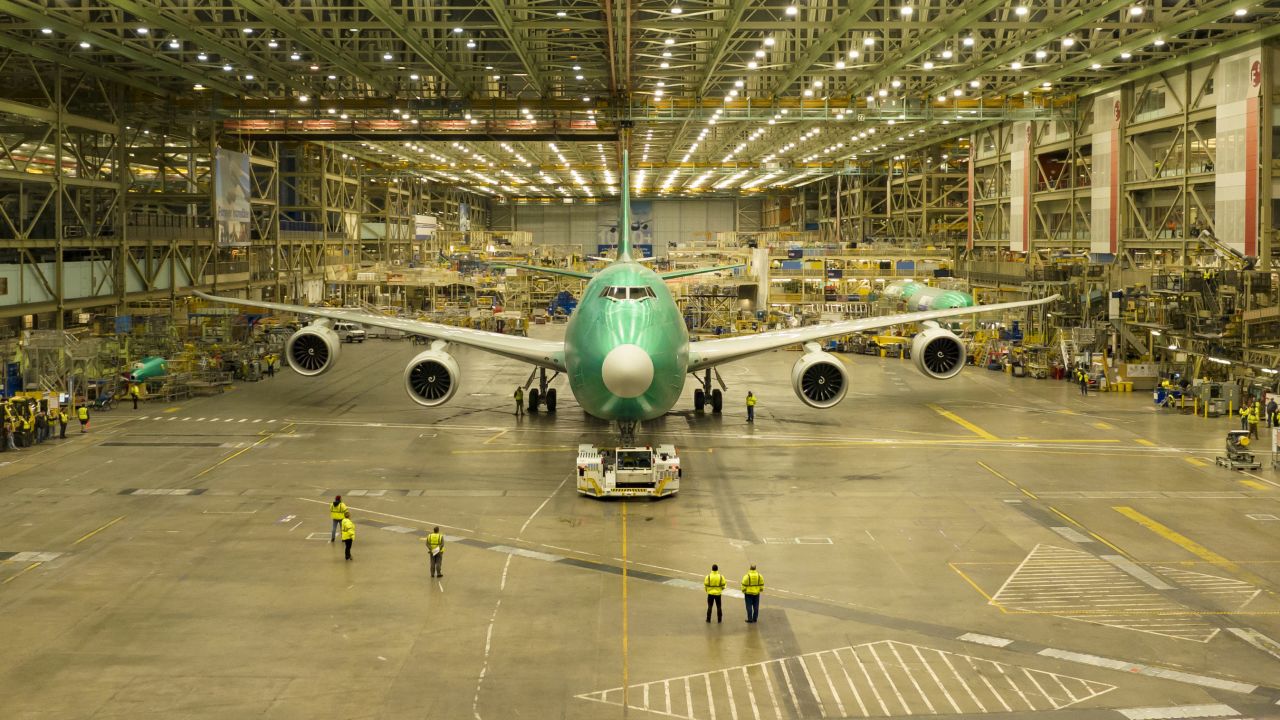 Boeing’s newest 747 jumbo has rolled off the Boeing assembly line