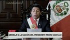 Pedro Castillo anuncia cierre del Congreso de Perú y convoca a elecciones