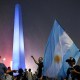 Argentinos celebran triunfo de la Scaloneta en plena tormenta