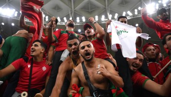 El festejo marroquí en Doha tras eliminar a Portugal
