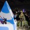 Argentinos festejan el campeonato mundial ¡Desde la cima del obelisco!