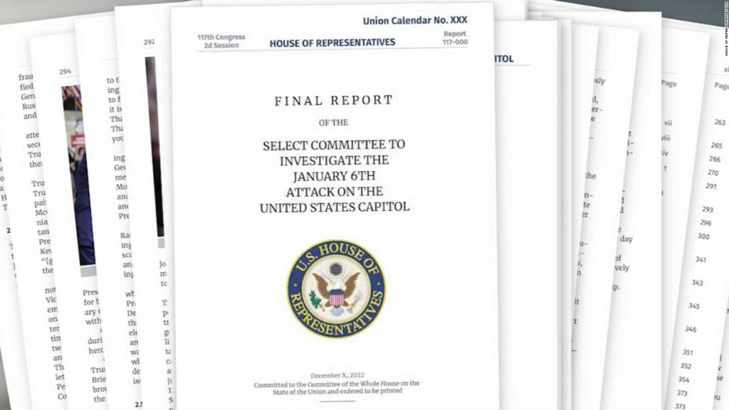 Esto dice el informe final de la Comisión que investigó el ataque al Capitolio