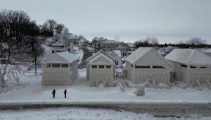 Parecen diseños en hielo, pero es un poblado real