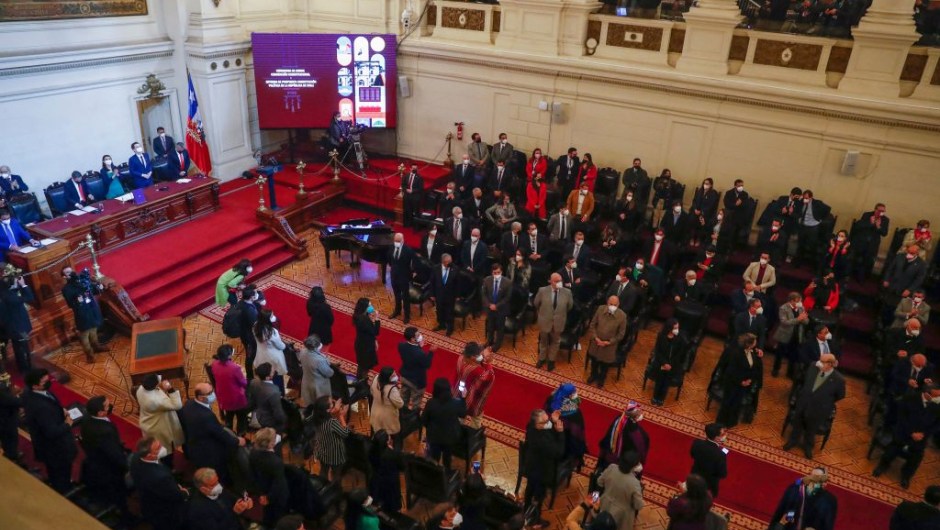 Vista general del Congreso de Chile.  Fotografía de archivo.  (Crédito: JAVIER TORRES/AFP)